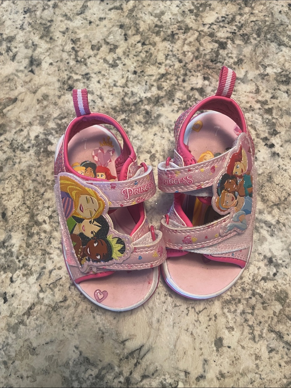 Girls Pink Princess Character Sandals - Kids